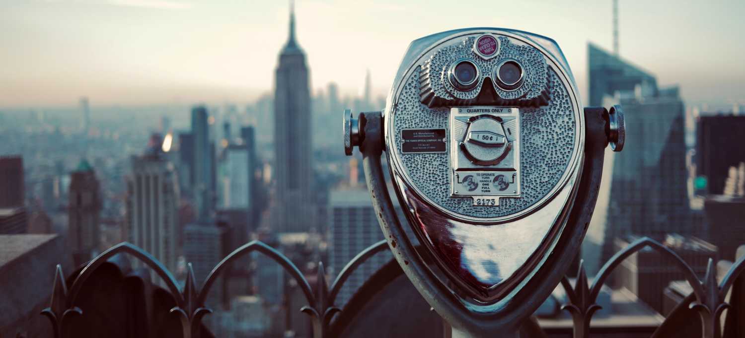 A viewfinder, top of the rock